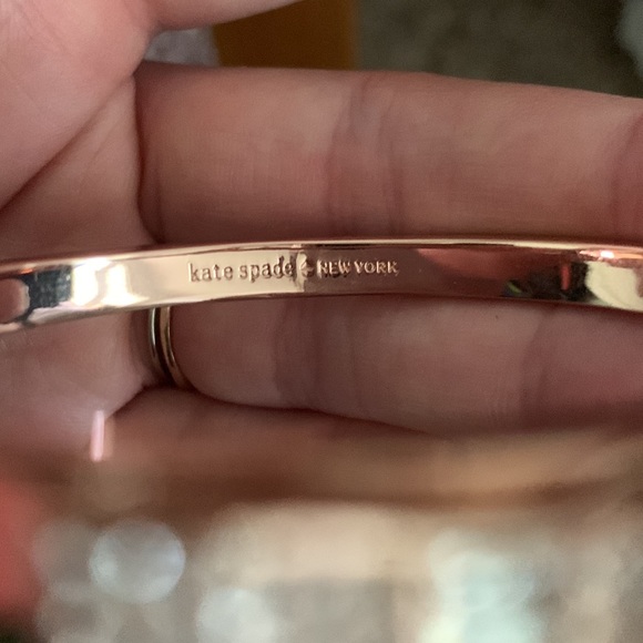 SOLD Kate Spade Ready Set Bow Pave Bow Studs and Bangle Bracelet in Rose Gold - Picture 2 of 3